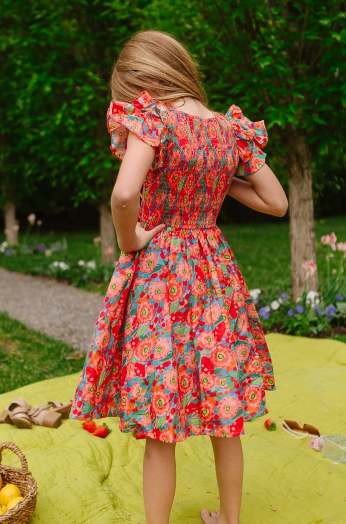 Mini Hattie Dress in Poppy