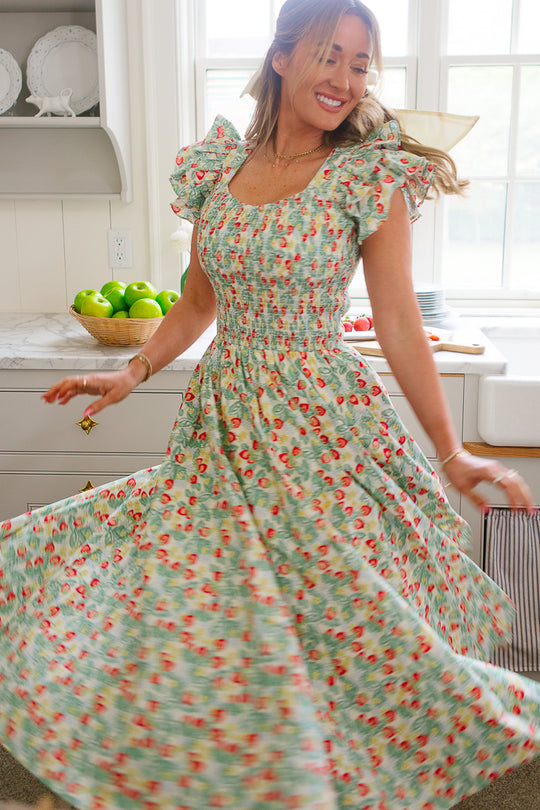 Hattie Dress in Strawberry