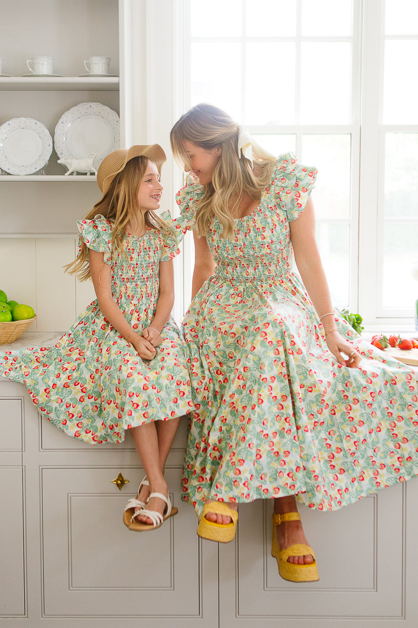 Hattie Dress in Strawberry