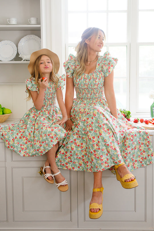 Hattie Dress in Strawberry