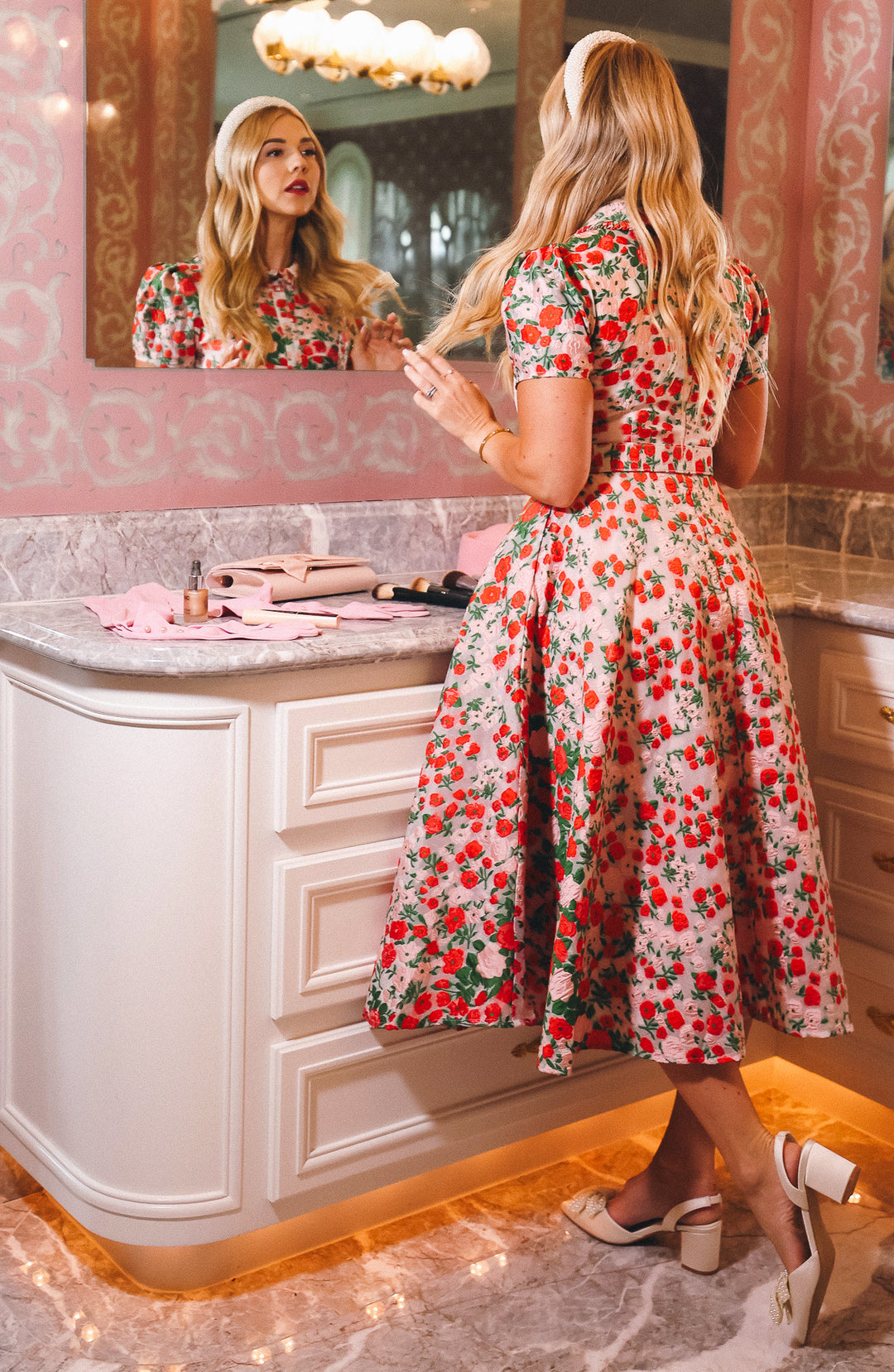 Remi Dress in Red Floral