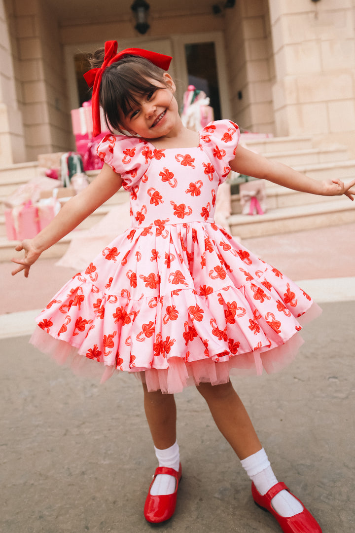 Mini Scottie Dress in Candy Canes