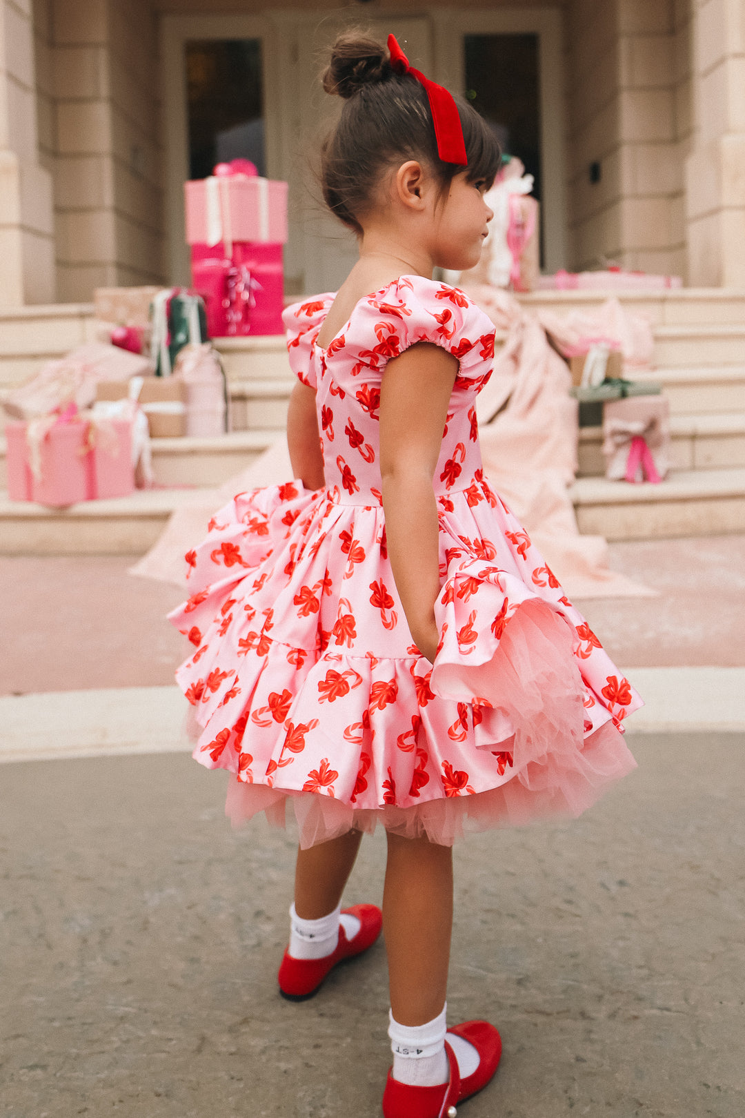 Mini Scottie Dress in Candy Canes