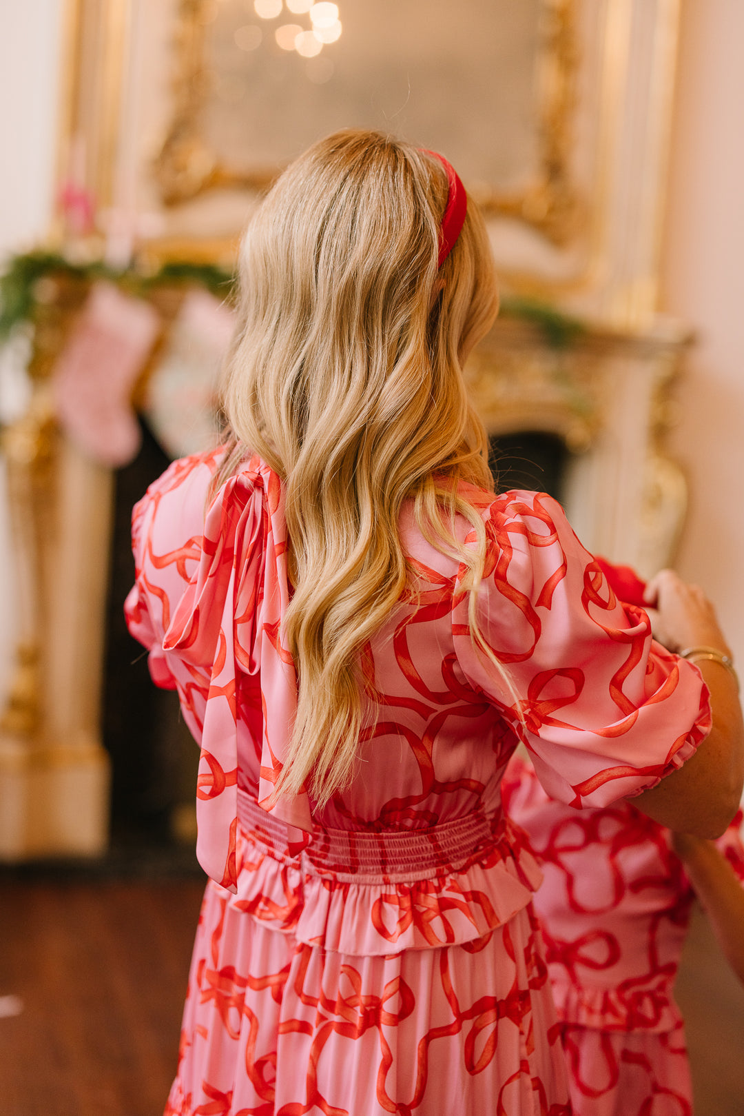 Ribbons and Bows Dress in Pink