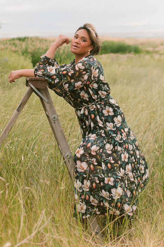 Imogen Dress in Moody Magnolia