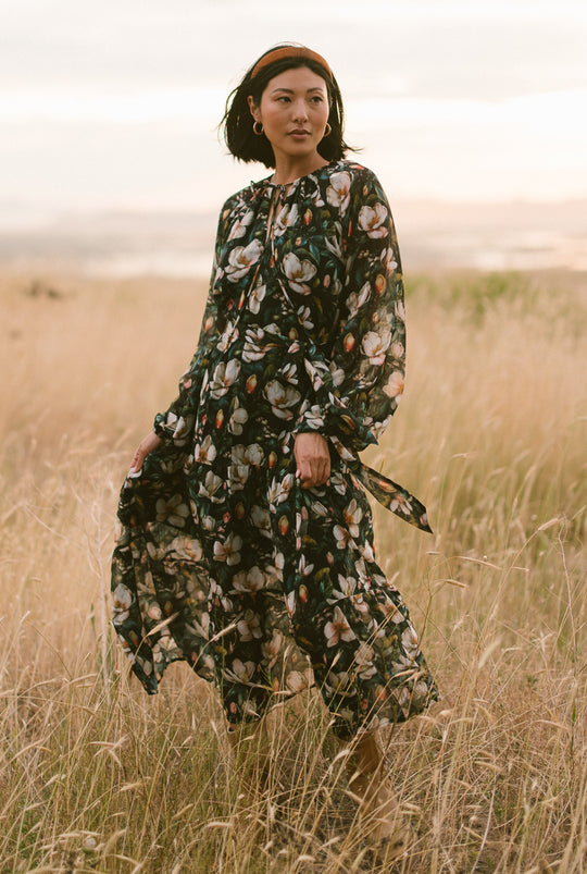 Imogen Dress in Moody Magnolia
