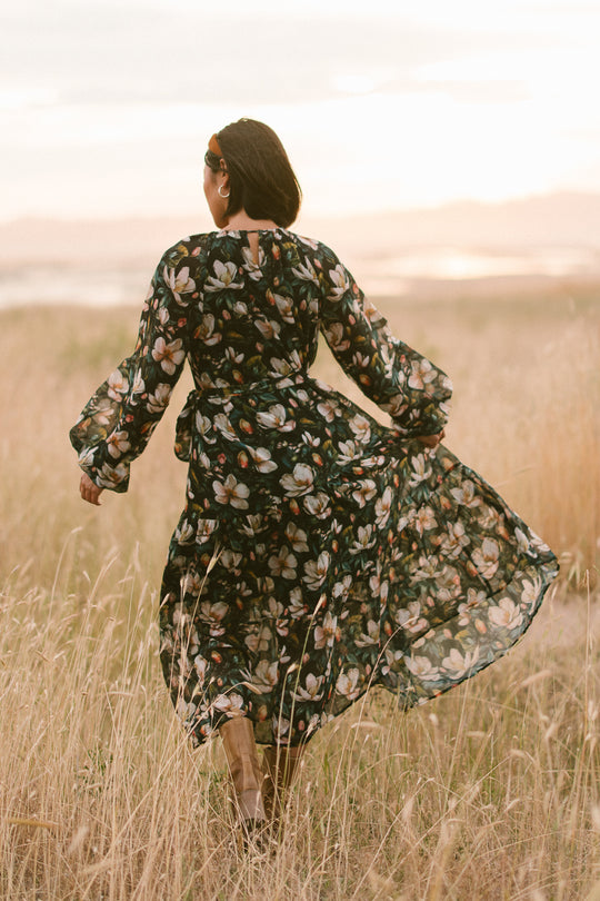 Imogen Dress in Moody Magnolia