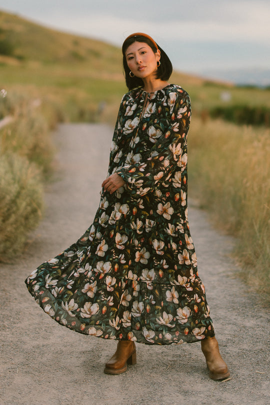 Imogen Dress in Moody Magnolia