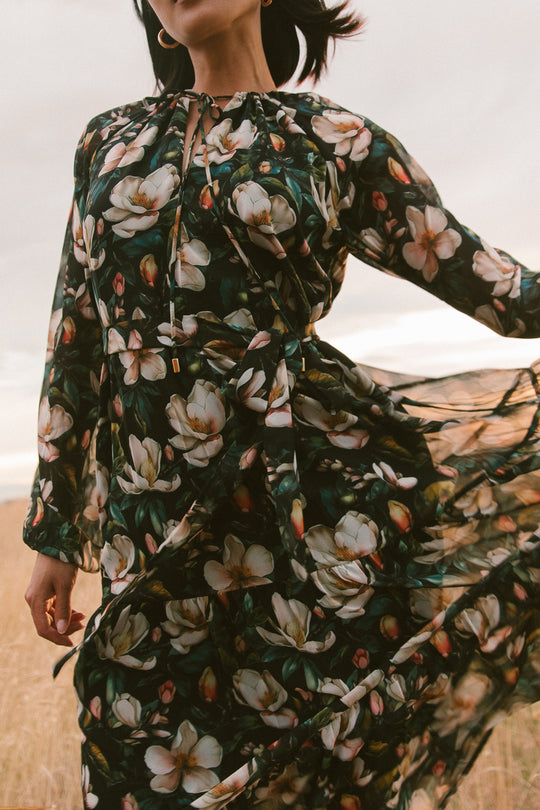 Imogen Dress in Moody Magnolia