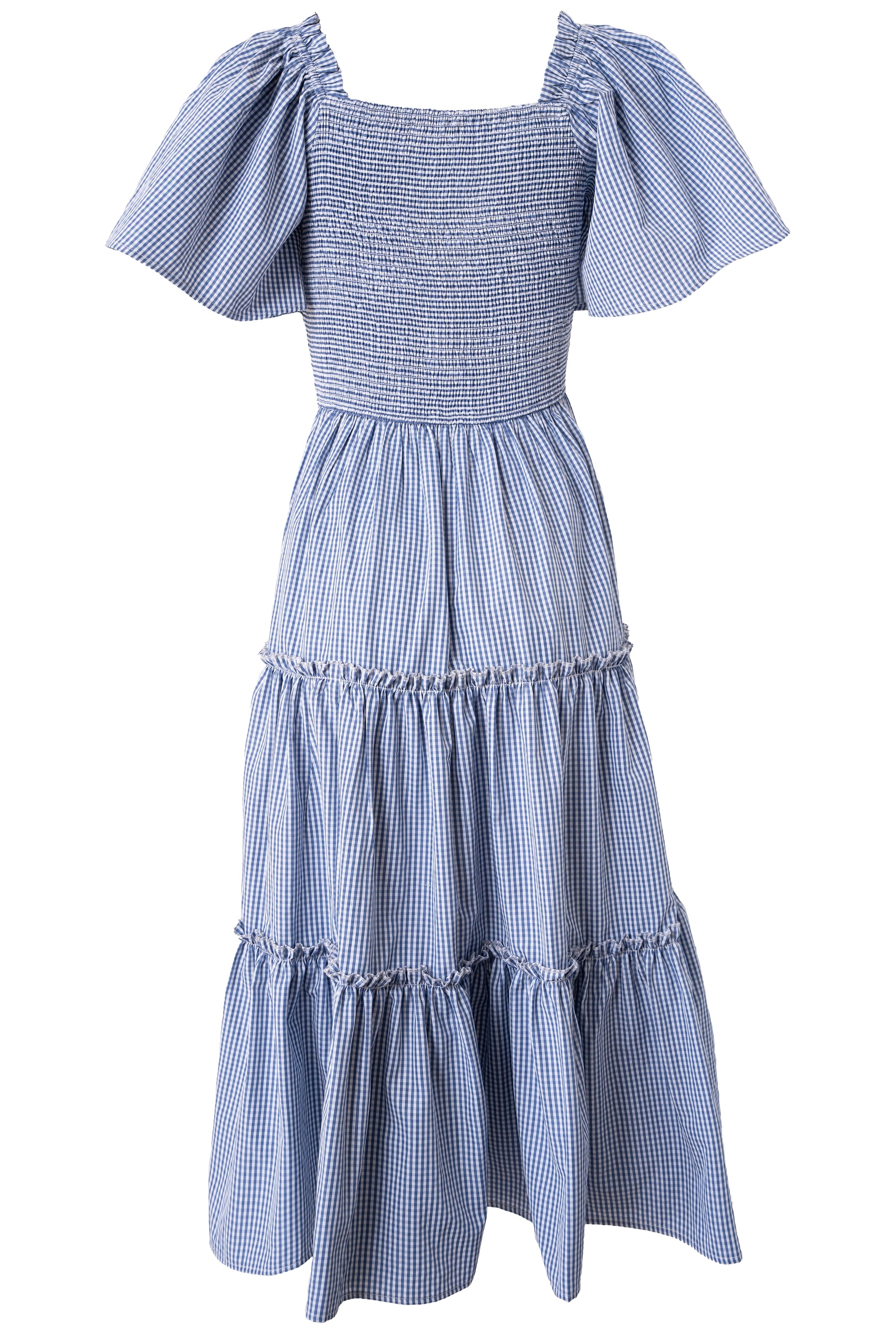 Indie Dress in Blue and White Gingham - Ivy City Co