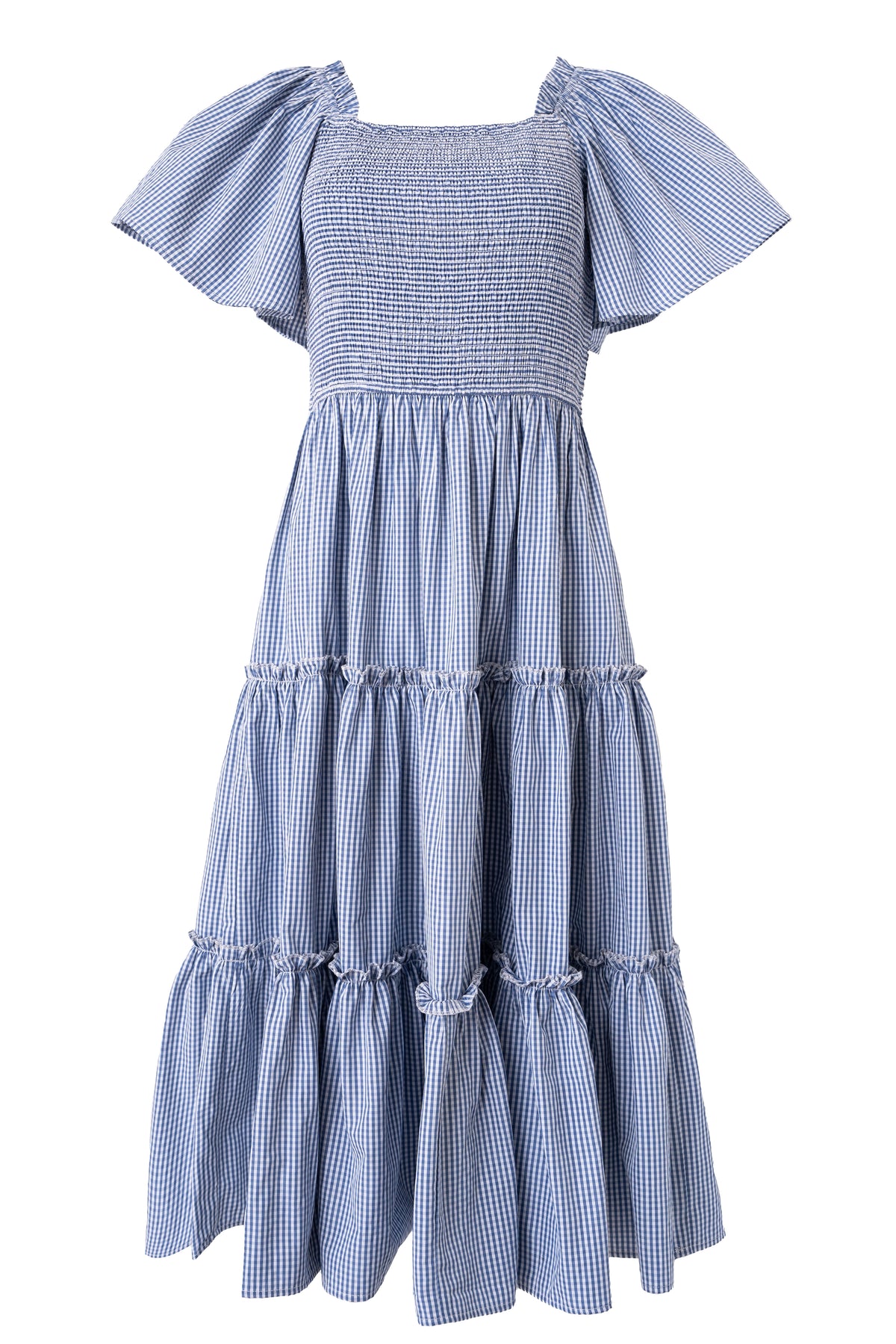 Indie Dress in Blue and White Gingham - Ivy City Co