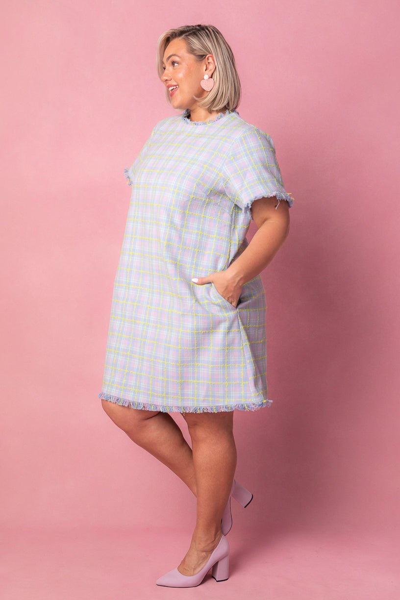 Reese Shift Dress in Periwinkle Blue