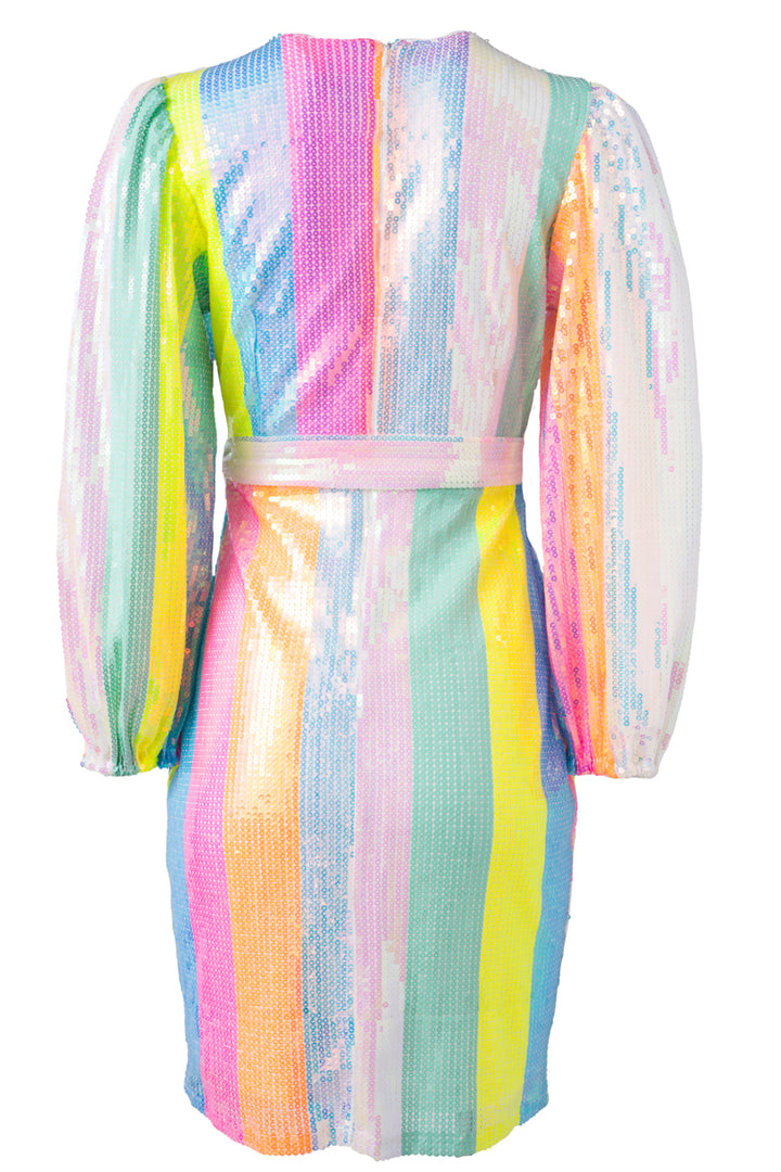 Jagger Dress in Striped Sequin