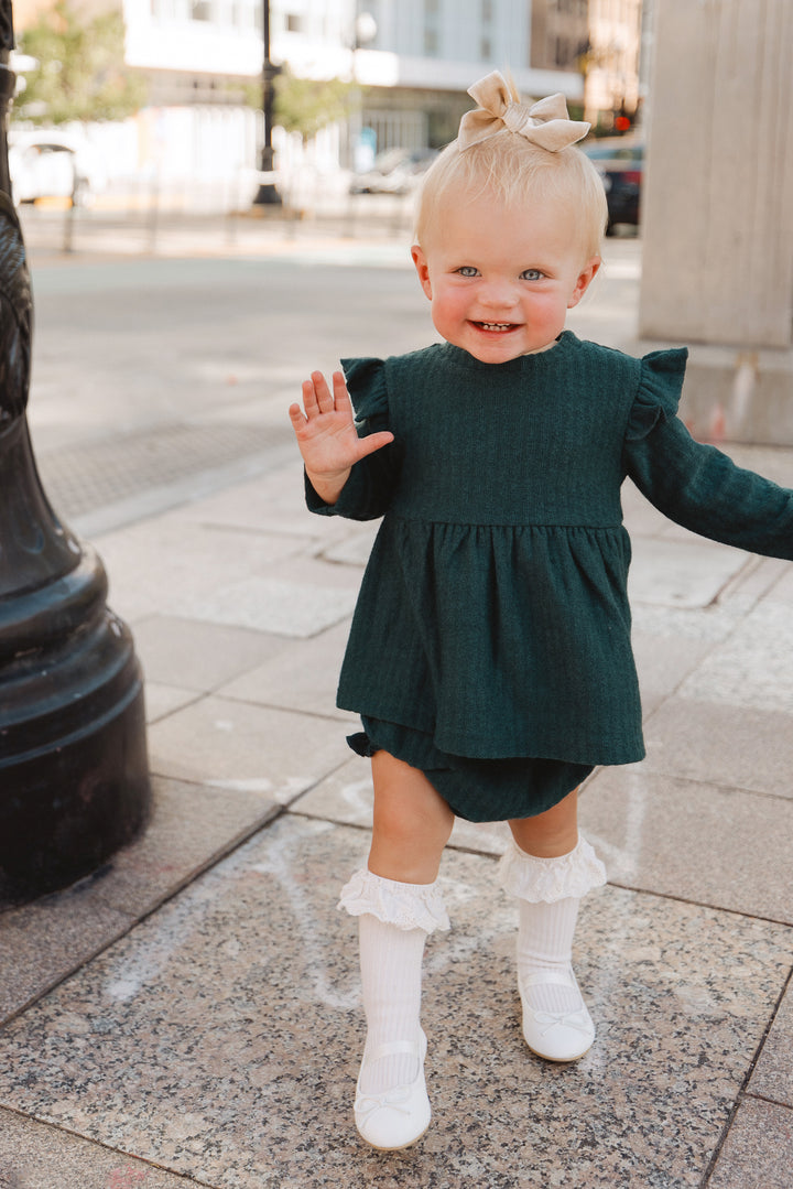 Baby Jensen Dress Set in Green