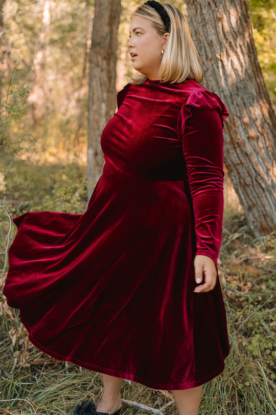 La La Lady Dress in Wine
