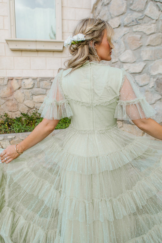Whimsical Dress in Sage