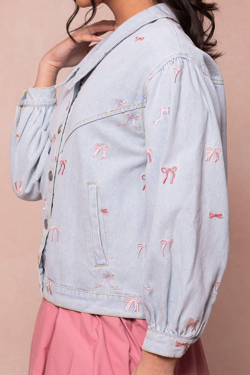 Posey Denim Jacket in Bows