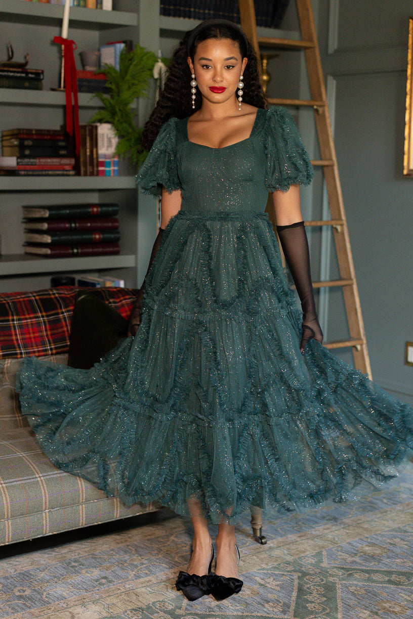 Layla Dress in Emerald