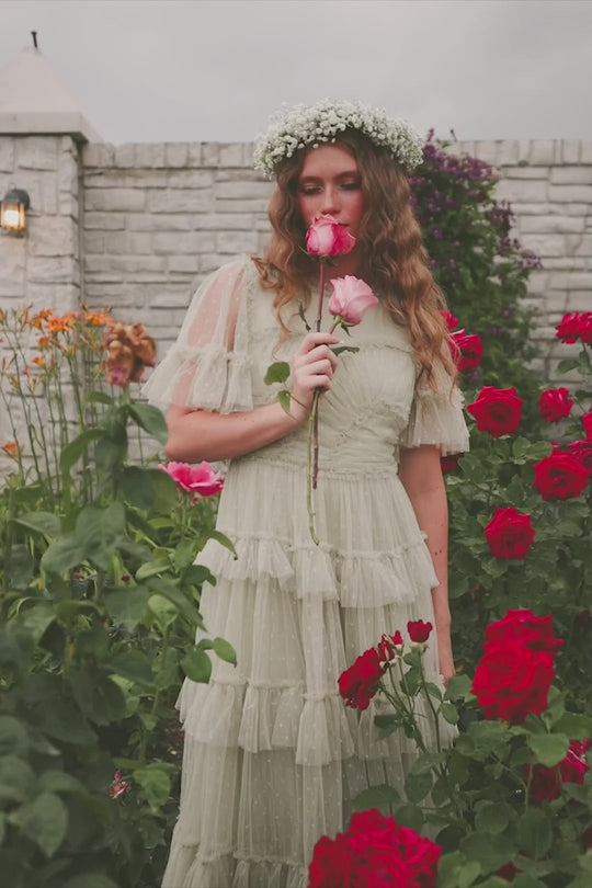 Whimsical Dress in Sage