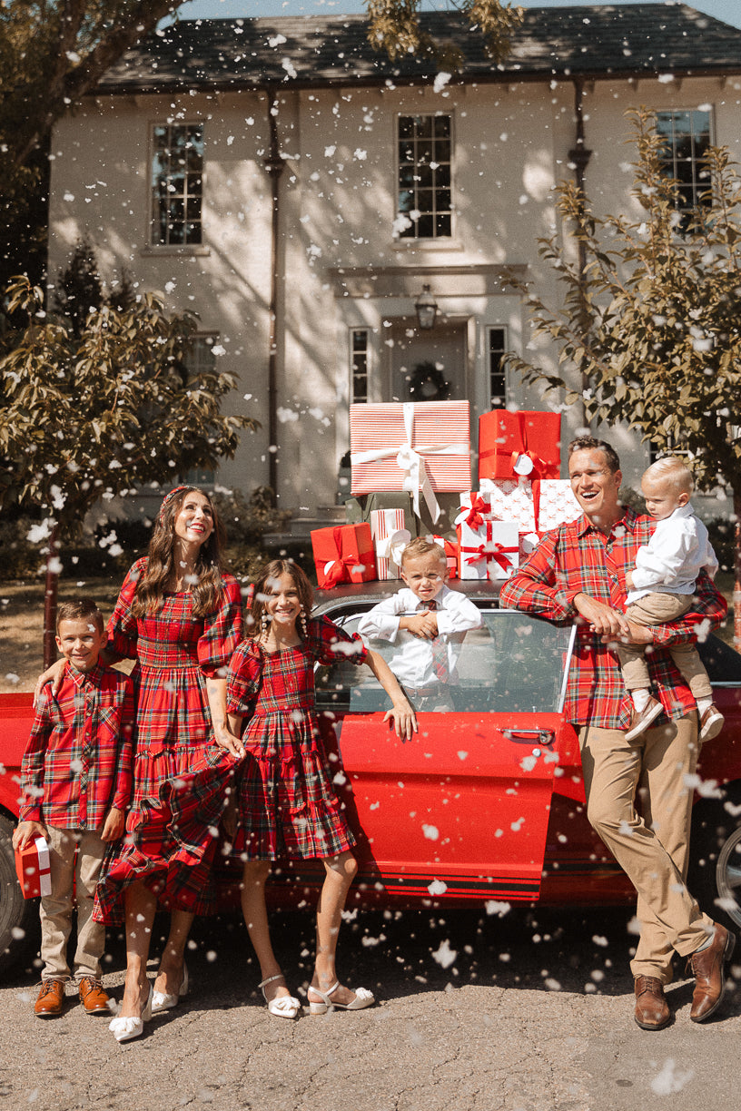 Madeline Dress in Holiday Plaid