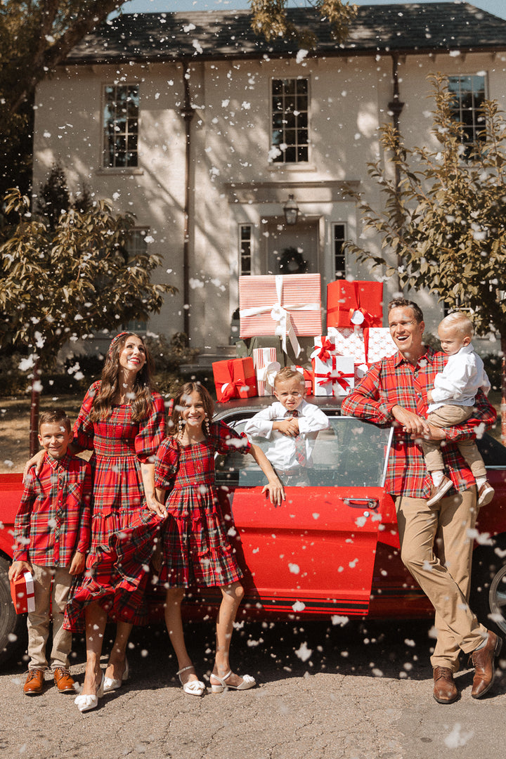 Madeline Dress in Holiday Plaid