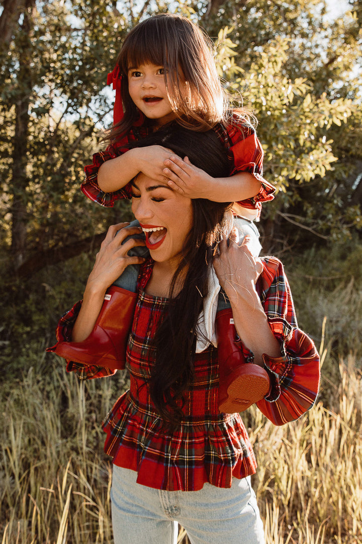 Mini Madeline Top in Holiday Plaid