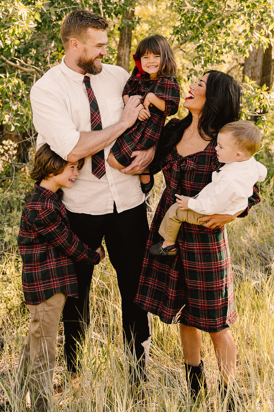 Mini Margo Dress in Green Plaid