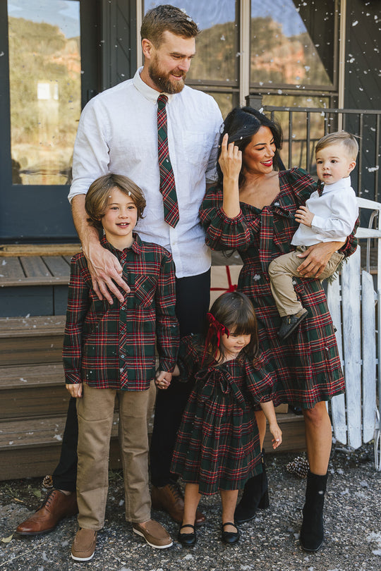 Mini Margo Dress in Green Plaid
