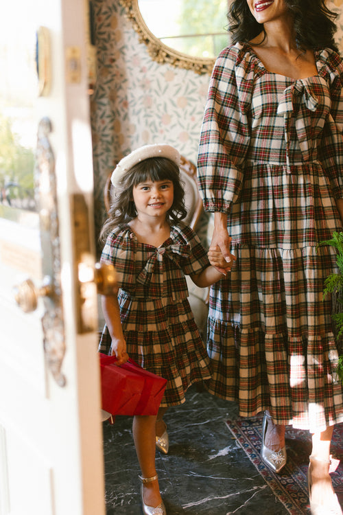 Mini Merry Dress in Holiday Plaid