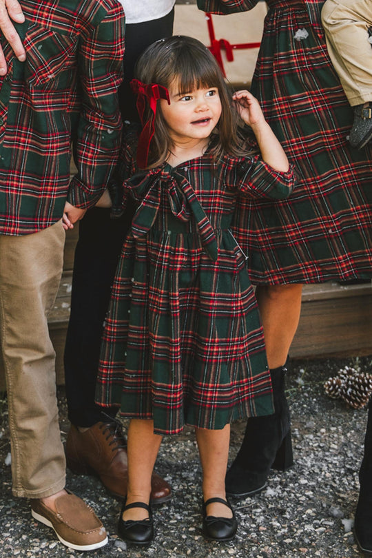 Mini Margo Dress in Green Plaid