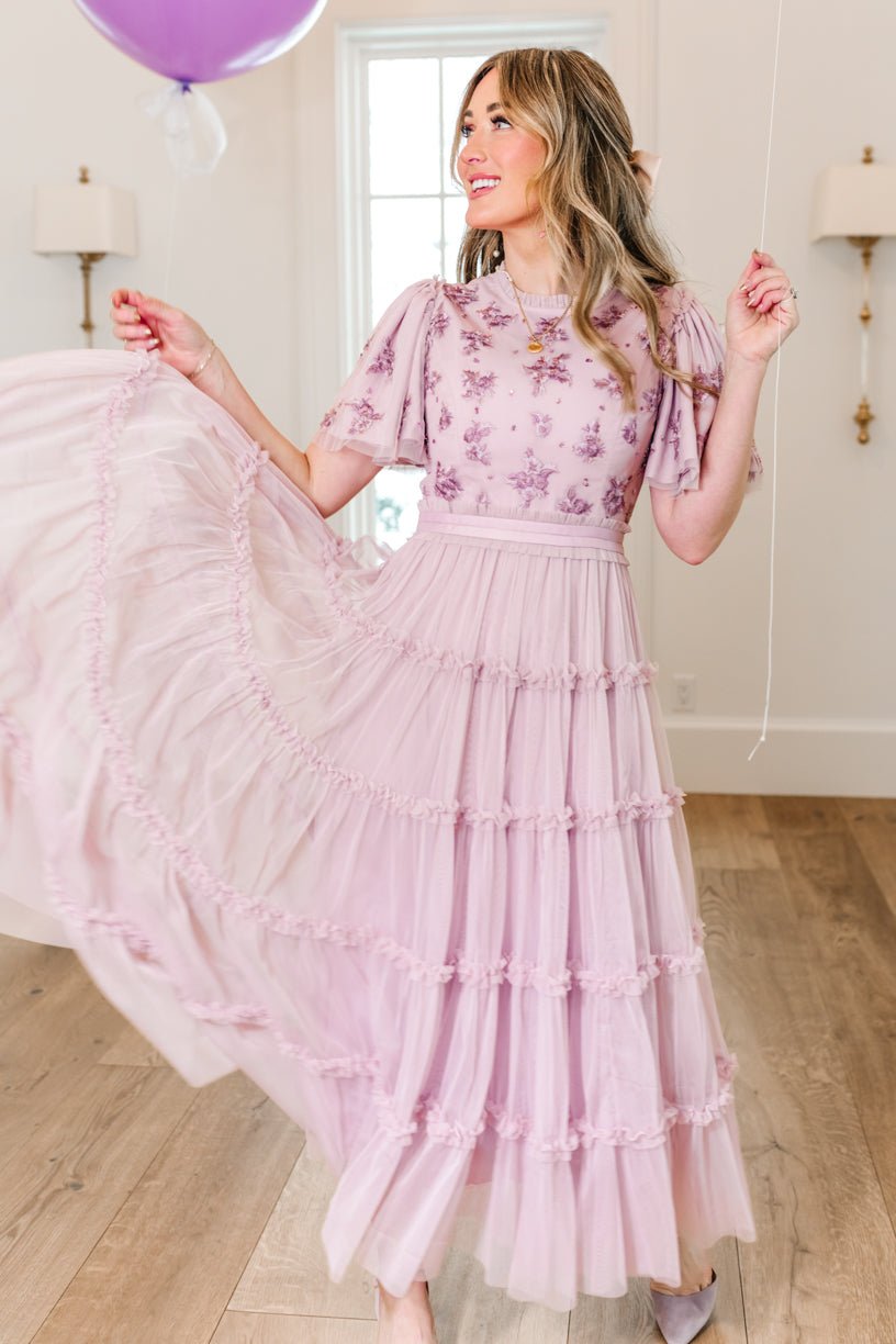 Anastasia Dress in Mauve