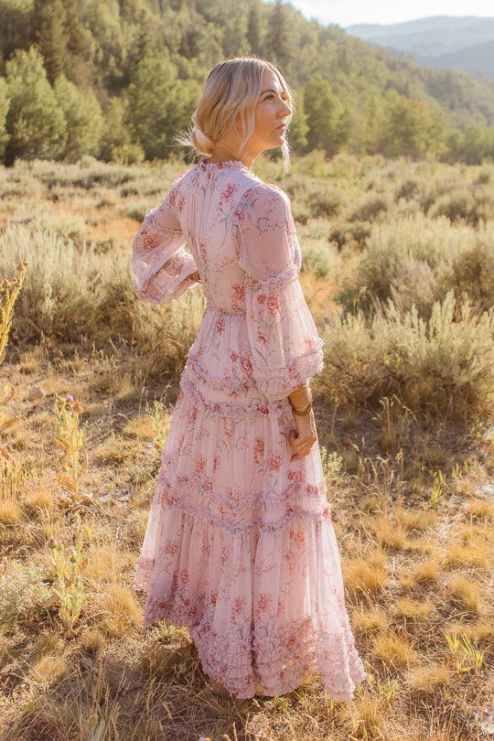 Geneva Dress in Mauve Floral