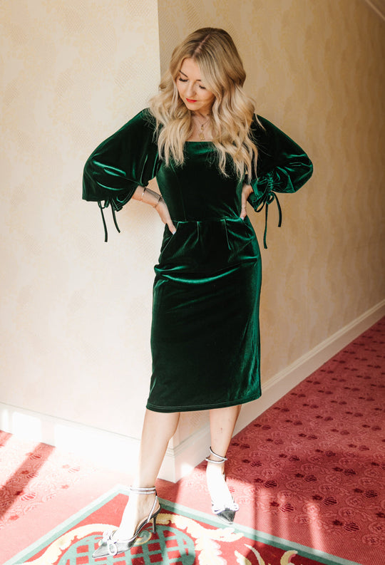 Scarlett Dress in Emerald