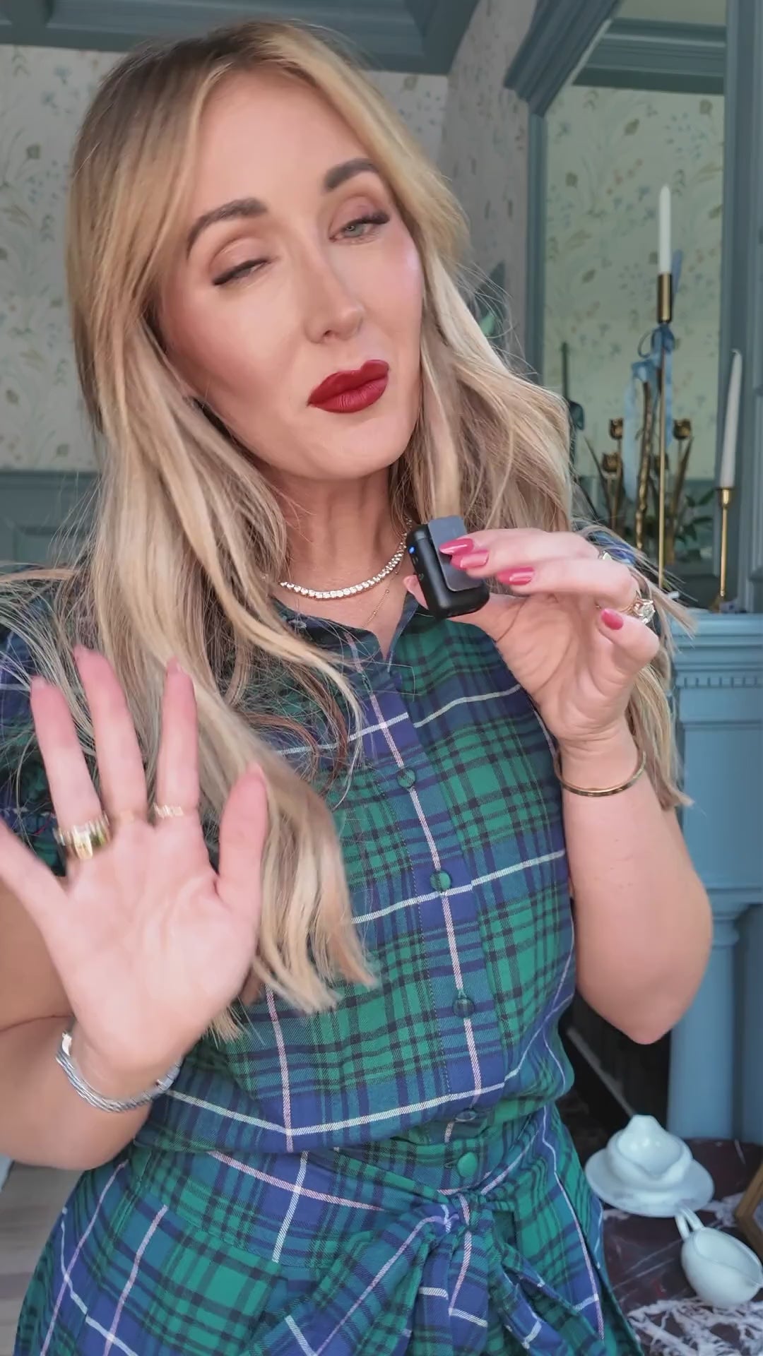 Angela Skirt + Nicolette Top in Emerald Plaid.mov