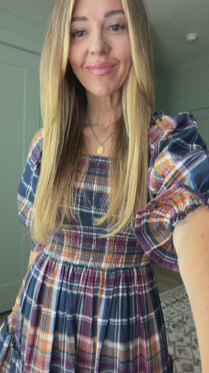 Madeline Dress in Midnight Plaid.mov