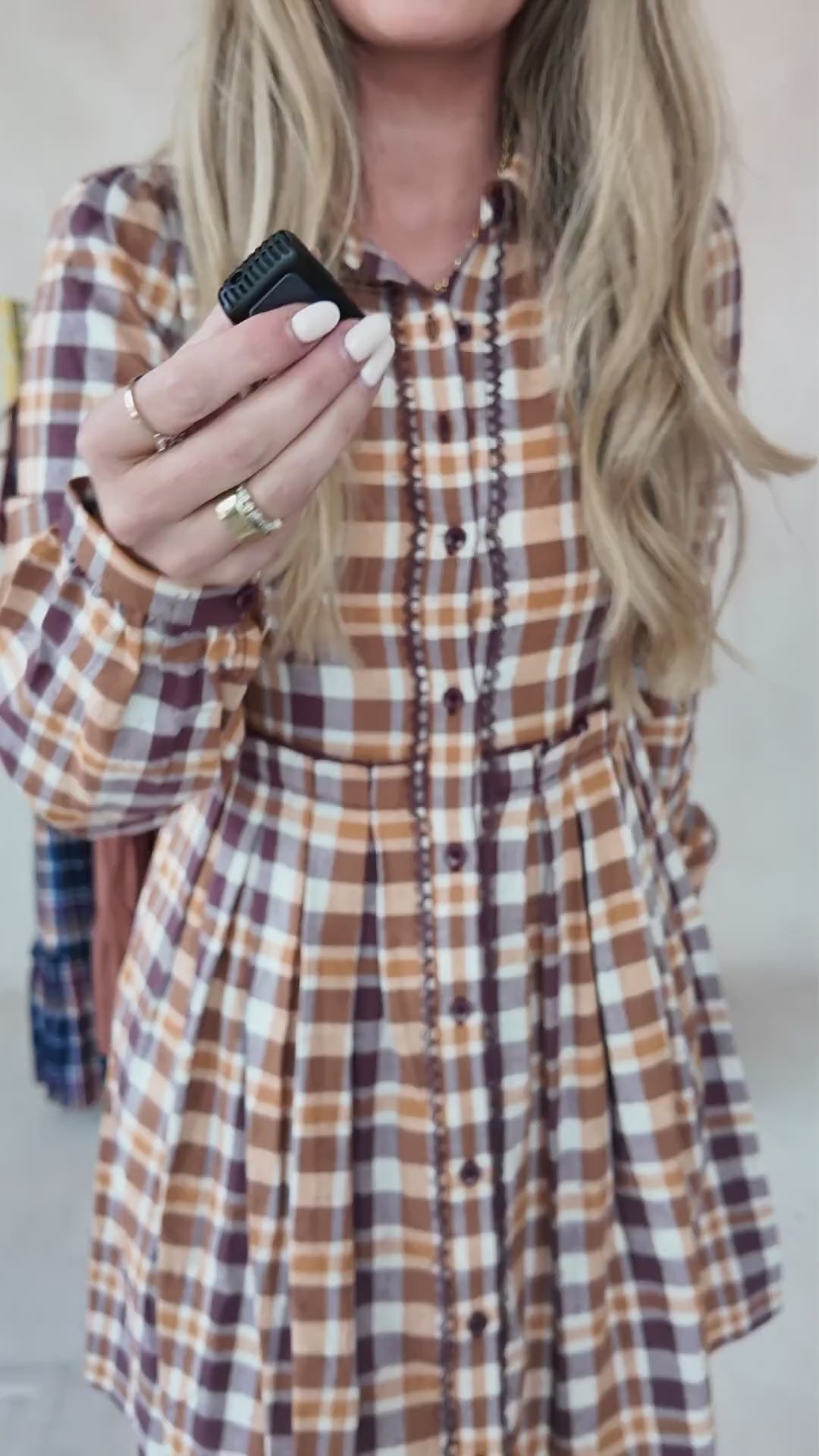 Bowie Dress in Spiced Plaid.mov