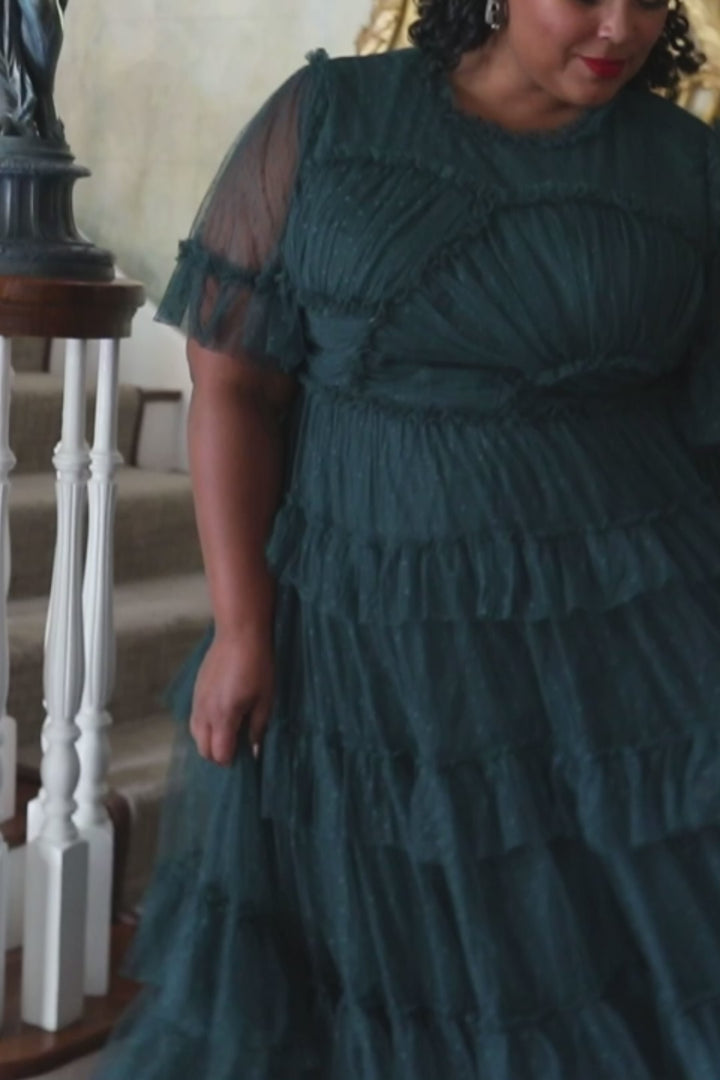Whimsical Dress in Emerald - FINAL SALE