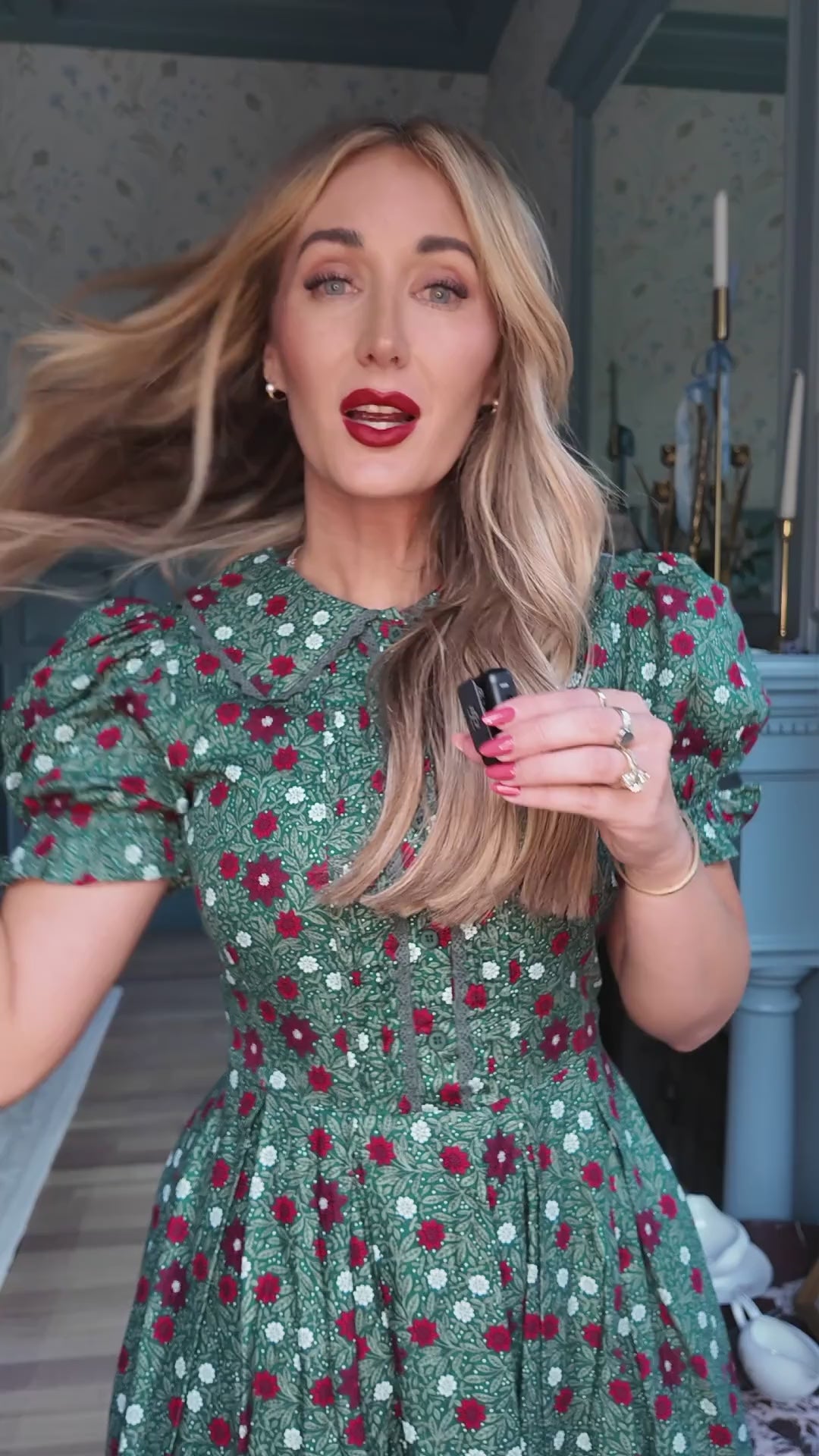 Sophia in Evergreen Merry Ditsy.mov