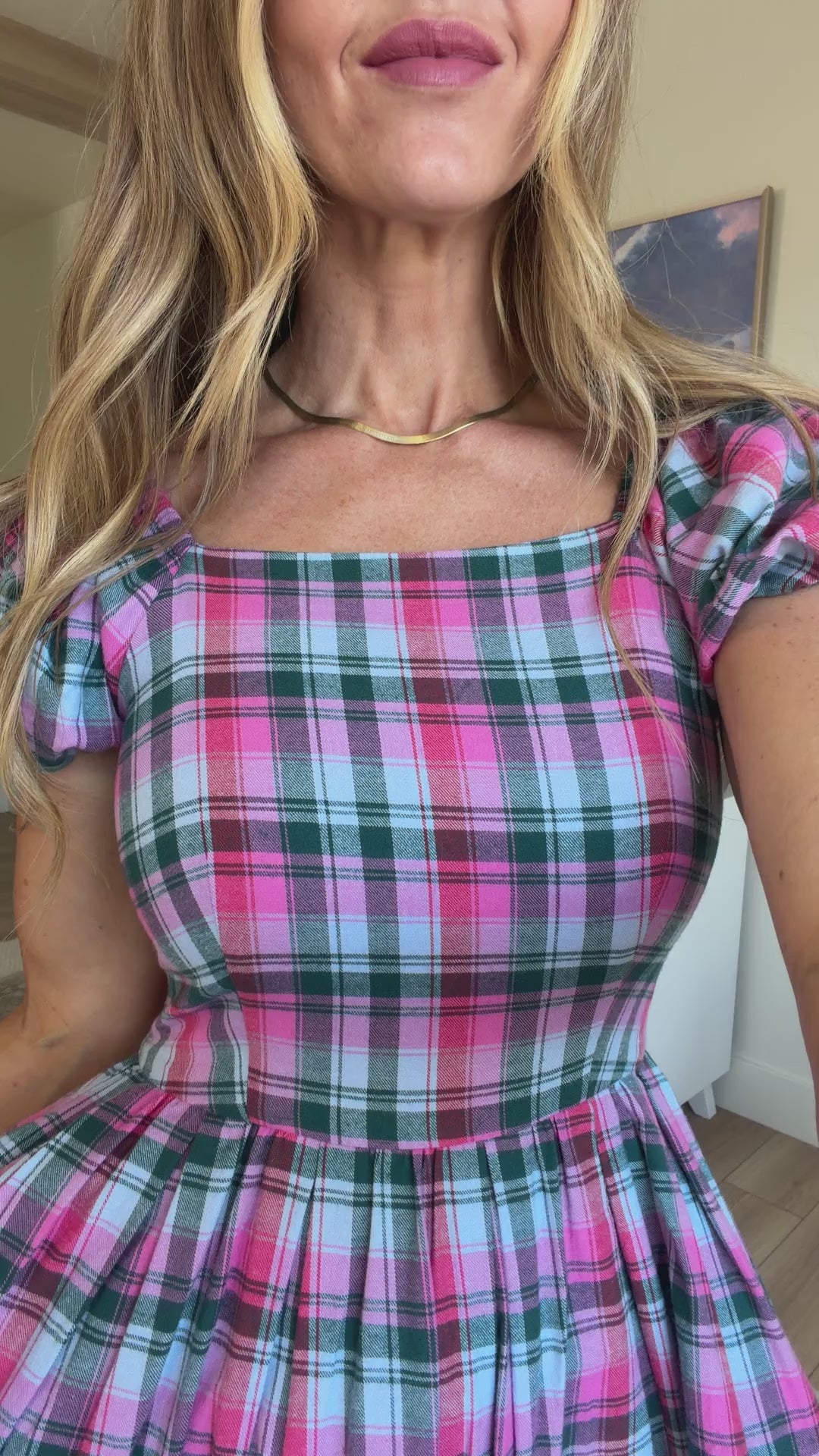 Scottie Dress in Vibrant Plaid.mov