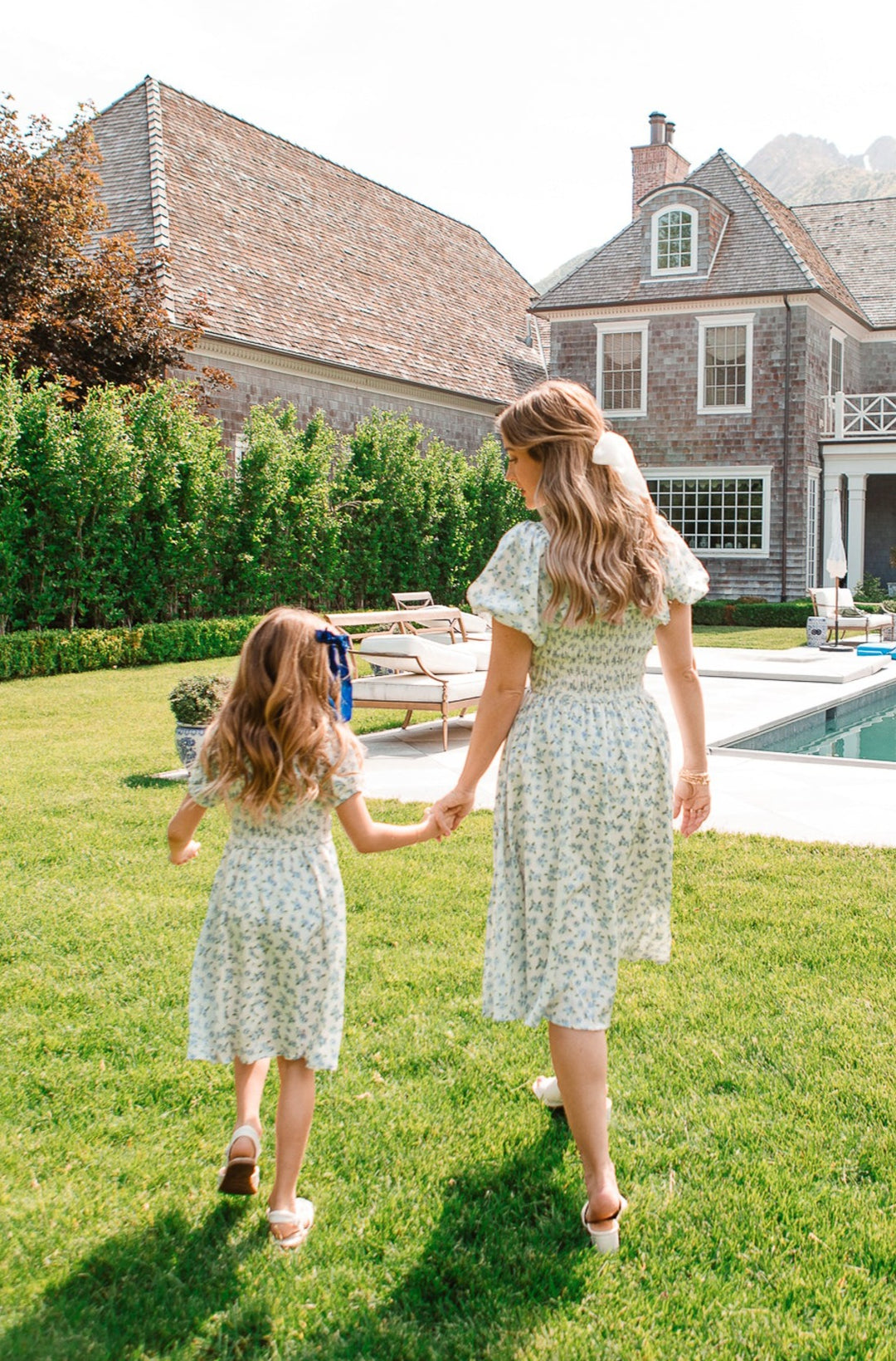 Mini Rae Dress in Blue Floral - FINAL SALE