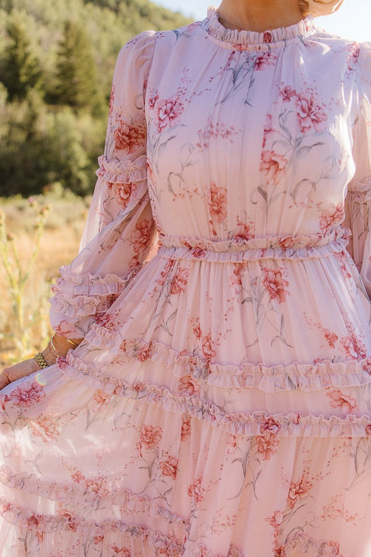 Geneva Dress in Mauve Floral