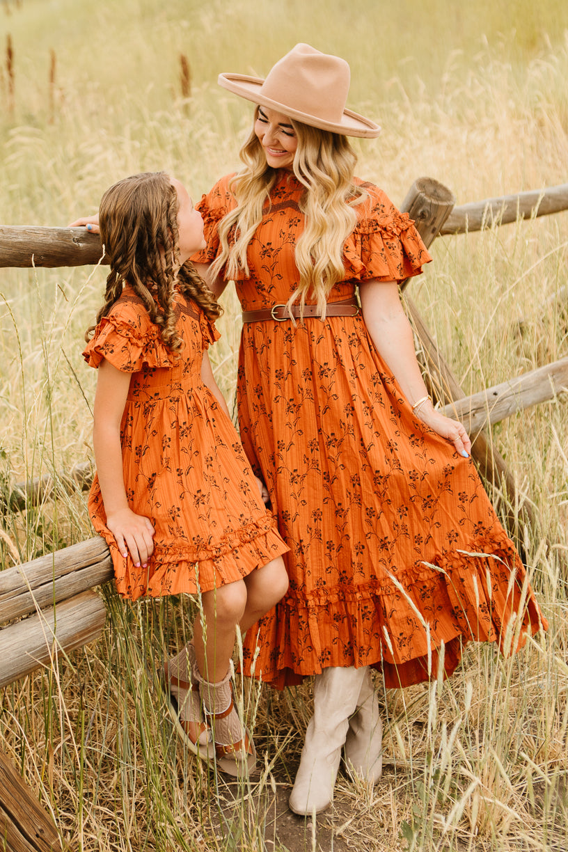 Shae Dress in Burnt Orange