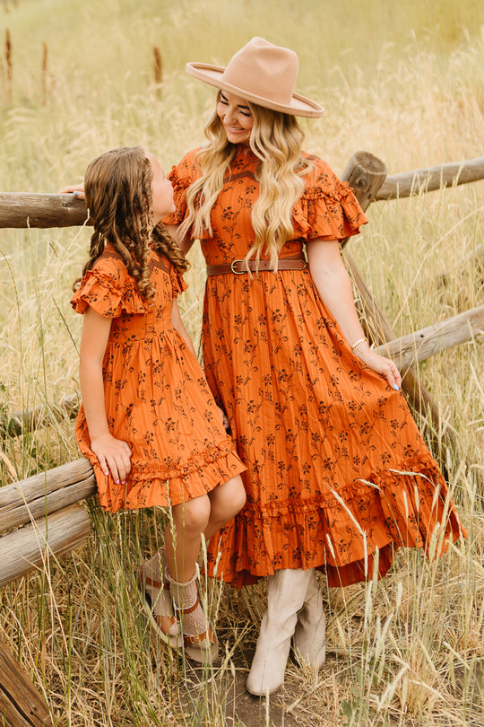 Shae Dress in Burnt Orange