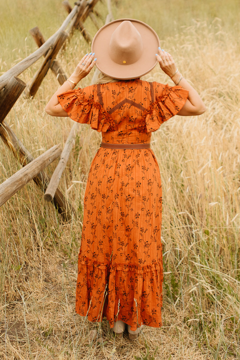 Shae Dress in Burnt Orange