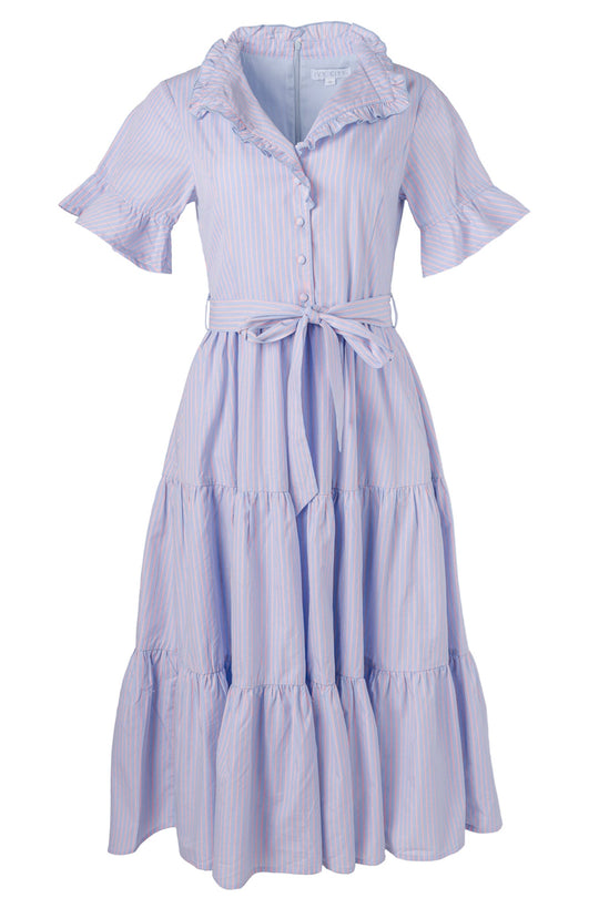 Sutton Dress in Pinstripe