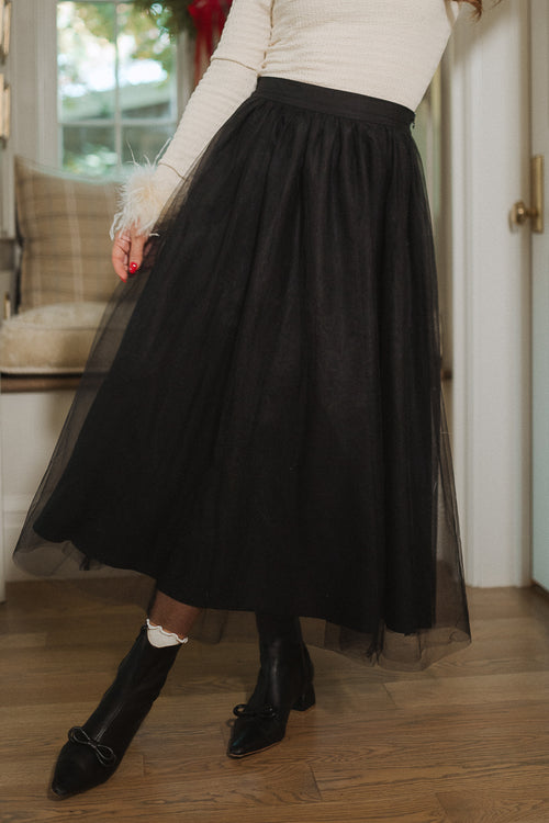 Brigitte Skirt in Black Tulle - FINAL SALE