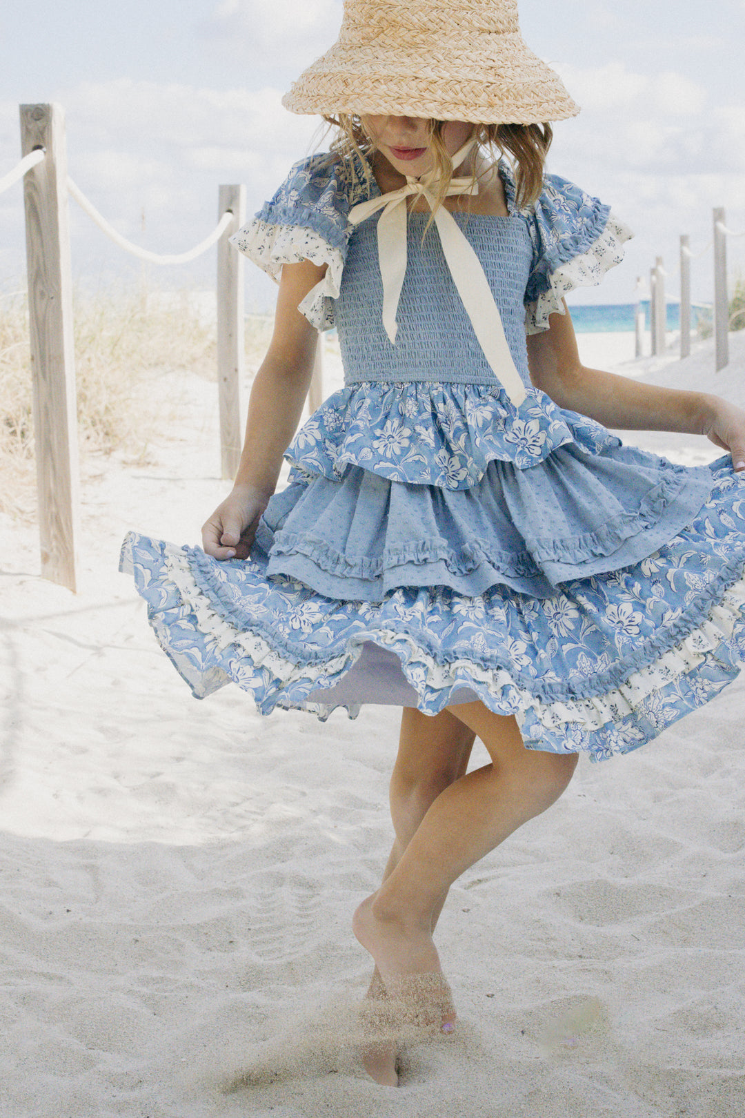 Mini Jessica Dress in Blue Floral