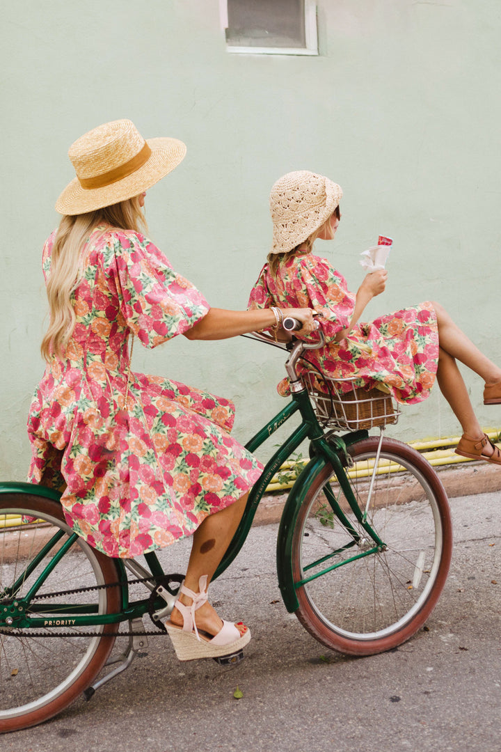 Leah Dress in Pink Floral