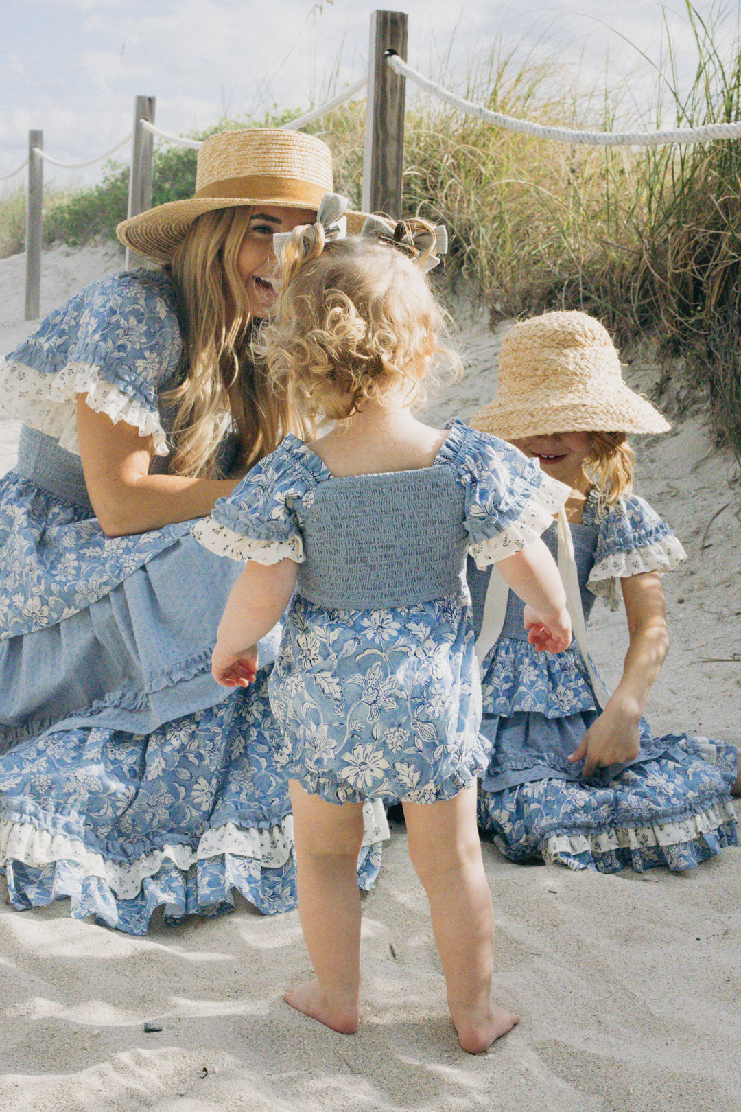 Baby Jessica Romper in Blue Floral