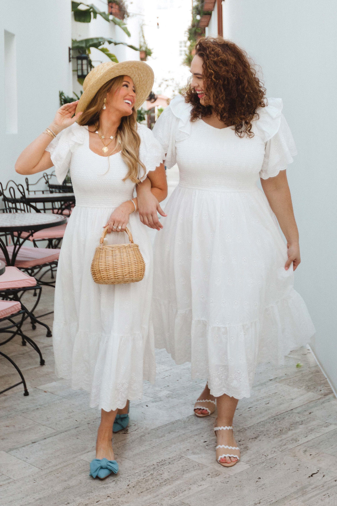 Janie Dress in White Eyelet